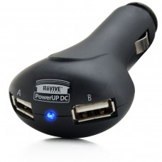 Portable Car Charger with Dual 2.1A USB Charging Ports & Rapid Charge Technology - Black
