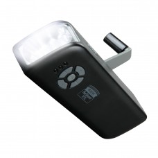 2000mAh Power Bank , Flashlight & FM Radio with 1A USB Port & Dynamo Hand Crank - Black